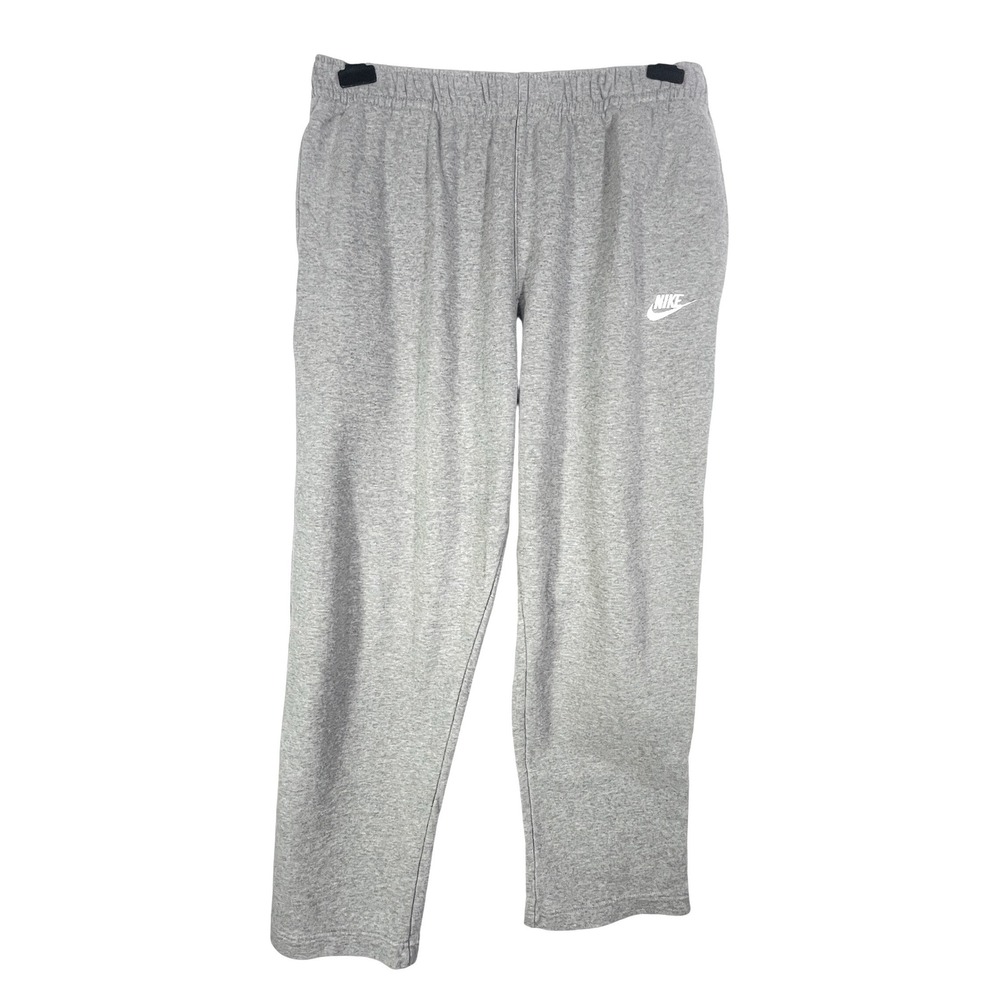 Nike Sportswear Club Fleece Sweatpants Women's XL Heather Gray Straight Leg